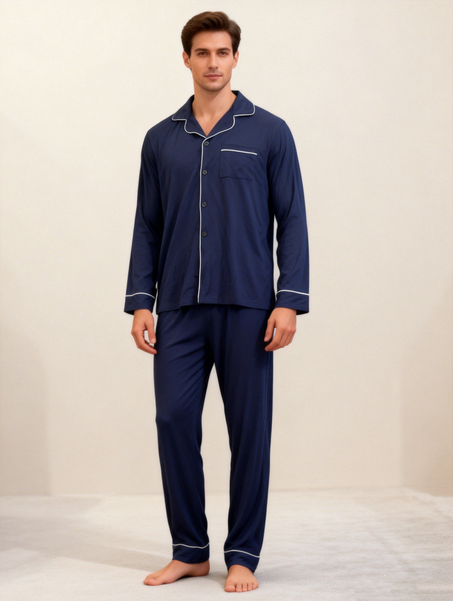 Men’s personalised pyjamas made from soft breathable TENCEL modal fabric in Australia