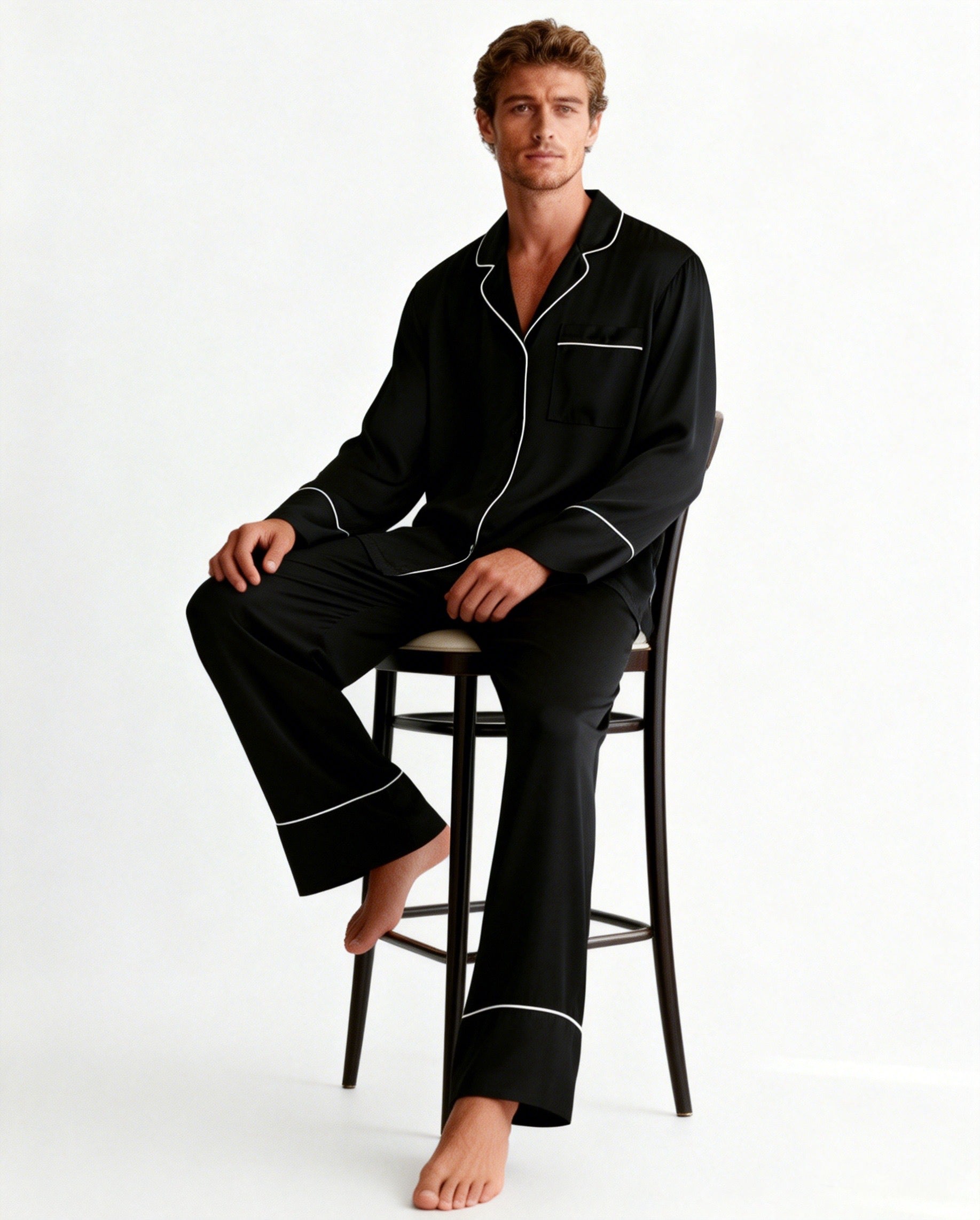 Mens TENCEL™ Modal PJ Set - Black