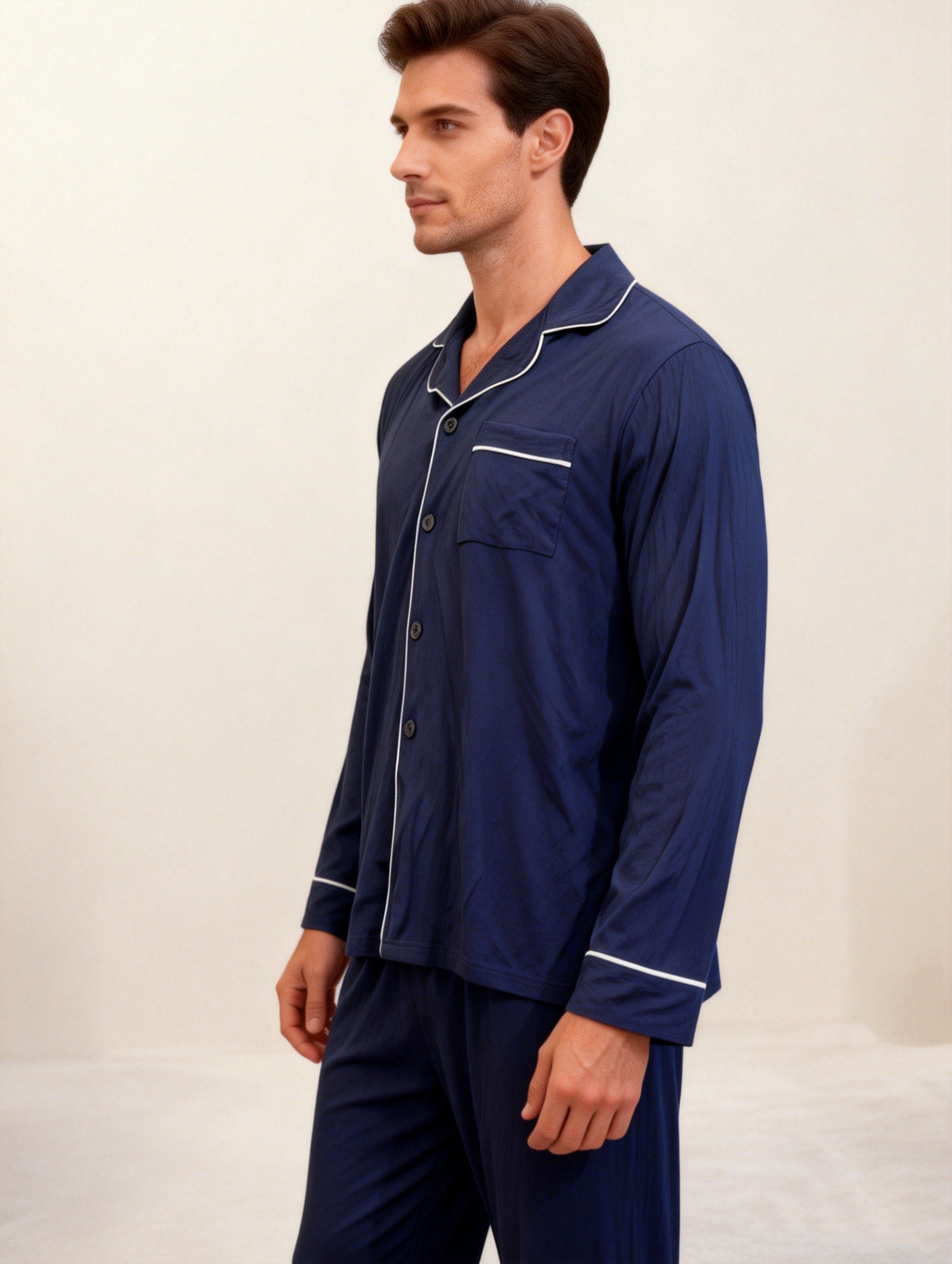 Mens TENCEL™ Modal PJ Set - Navy